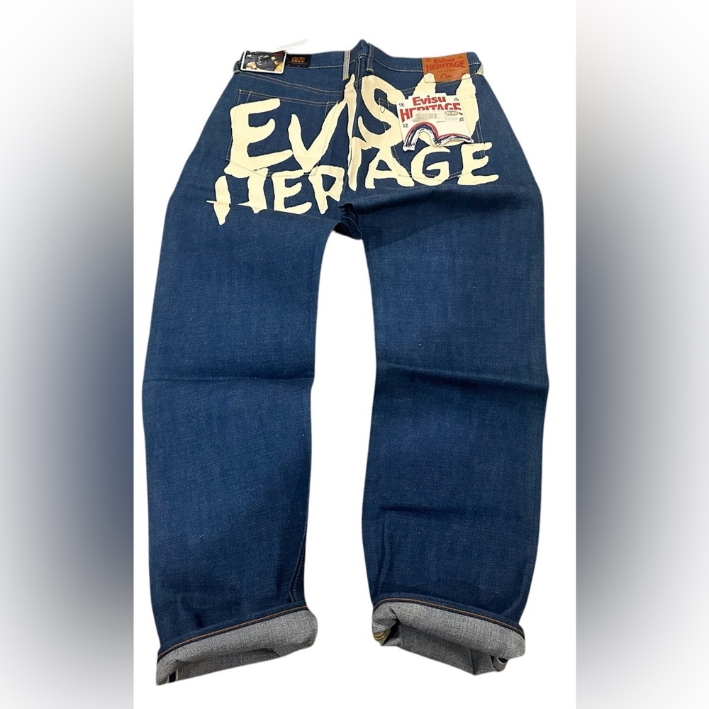 Vtg Heritage‎ seldvage Evisu denim with Evisu heritage painted in back38/40/42